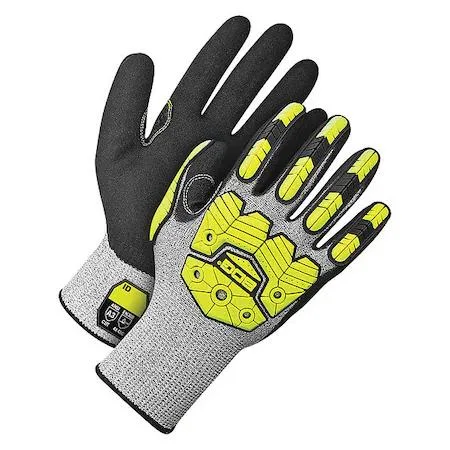 BDG BDG Seamless Knit HPPE Cut Resistant HiViz Yellow Impact Protective Gloves — product photo