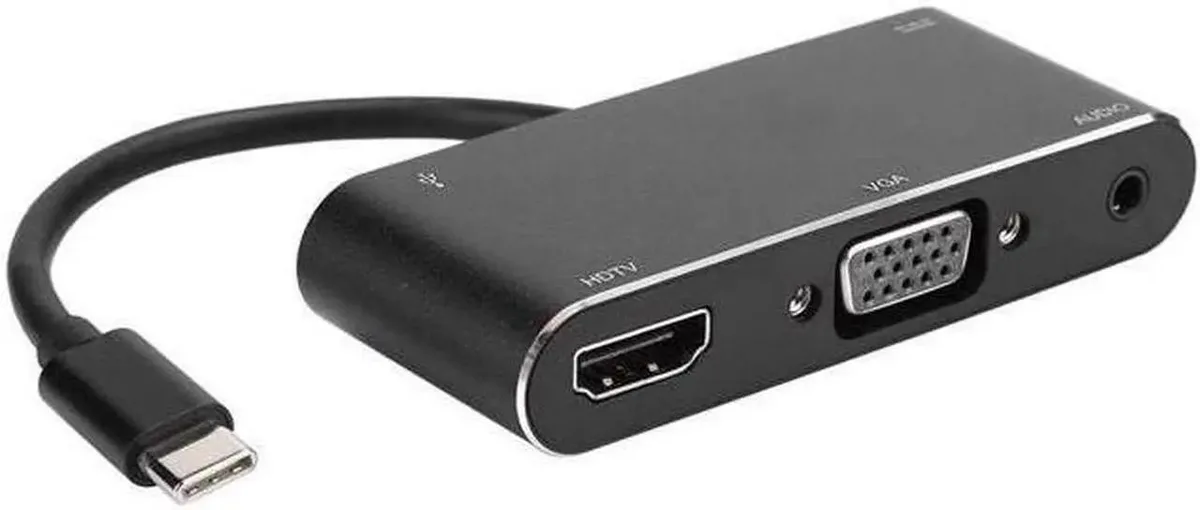 Vszerda Vszerda USB-C Docking Station HDMI 4K VGA 1080P 3.2mm Audio USB 3.0 — product photo