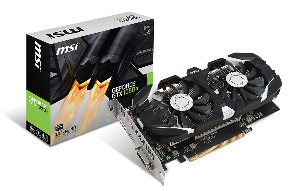 MSI MSI GeForce GTX 1050 Ti 4GT OC graphics card — product photo