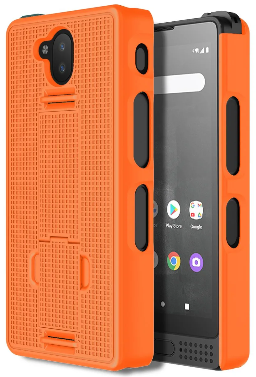 Nakedcellphone Nakedcellphone Textured Phone Case with Kickstand for Sonim XP10 5G (XP9900) Bright Orange — product photo