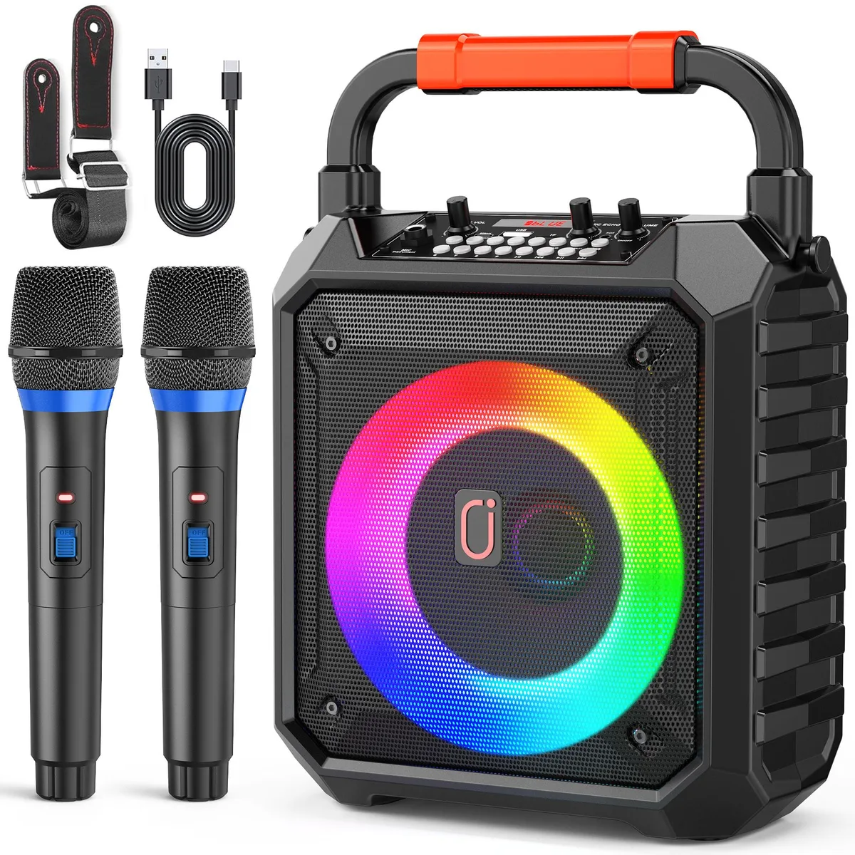 JYX JYX T17-T 30W portable speaker 6.5" 6500mAh 2 wireless mics — product photo
