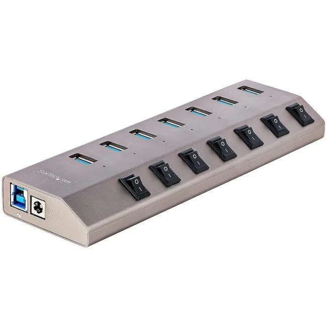 STARTECH STARTECH 5G7AIBS-USB-HUB-NA 7-Port USB 3.2 Gen 1 Hub with 65W Adapter — product photo