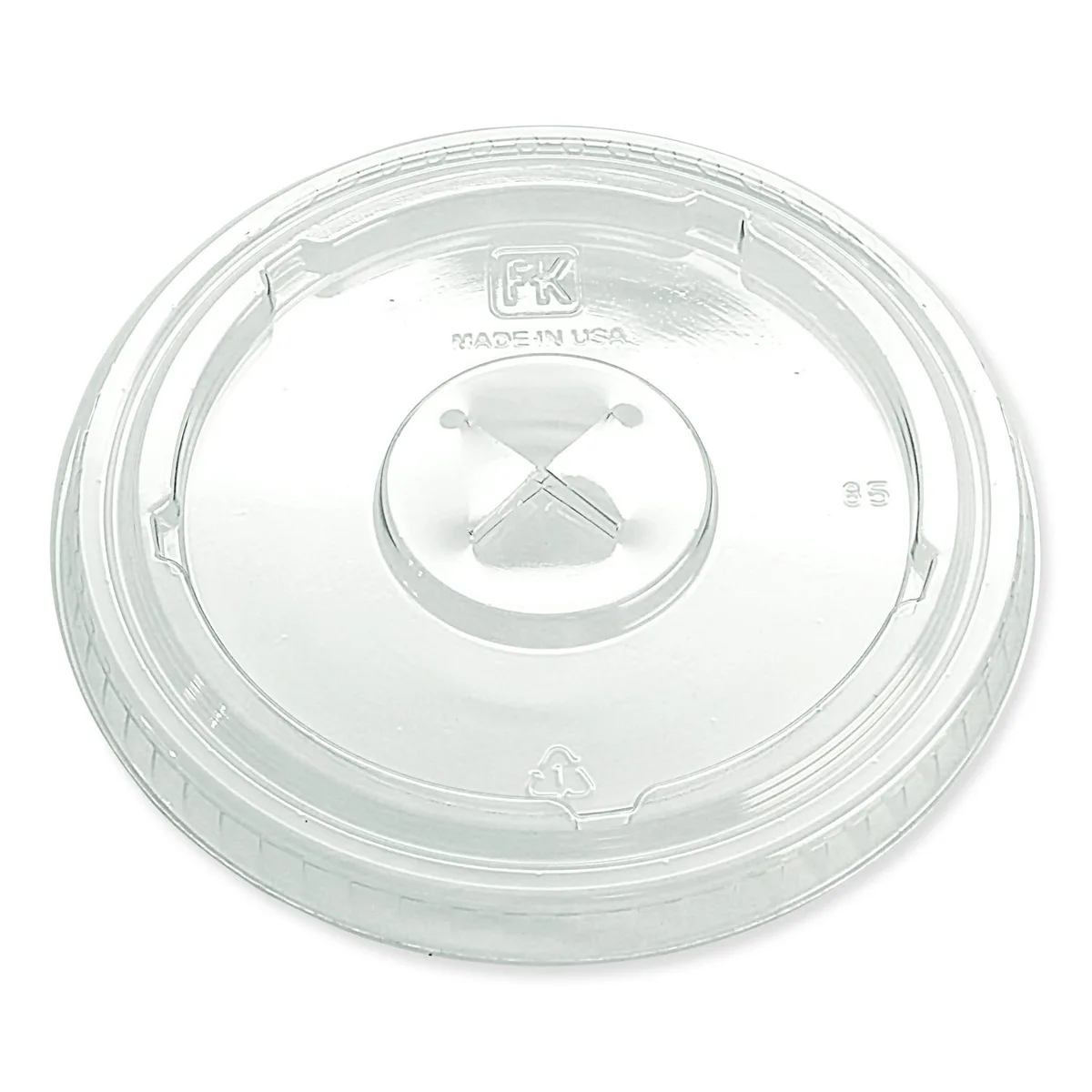 Fabri-Kal Fabri-Kal Greenware Cold Drink Lids X-Slot 12-20 oz Clear 1000/Carton — product photo