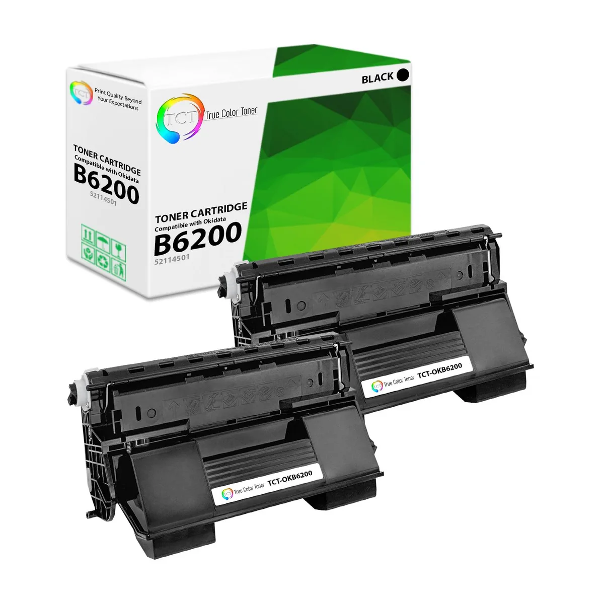 True Color Toner True Color Toner 52114501 Black Toner Cartridge 2 Pack 10000 Pages — product photo