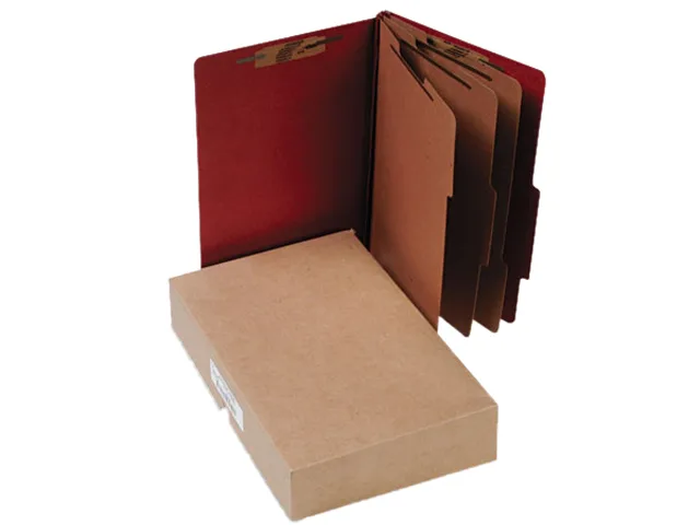 ACCO ACCO 16038 Pressboard Classification Folder Legal Eight-Section Red Box of 10 — product photo