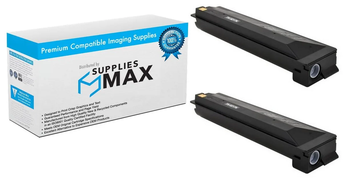SuppliesMax SuppliesMax KYO1T02R60US0_2PK Black Toner Cartridge 2 Pack 20000 Pages — product photo