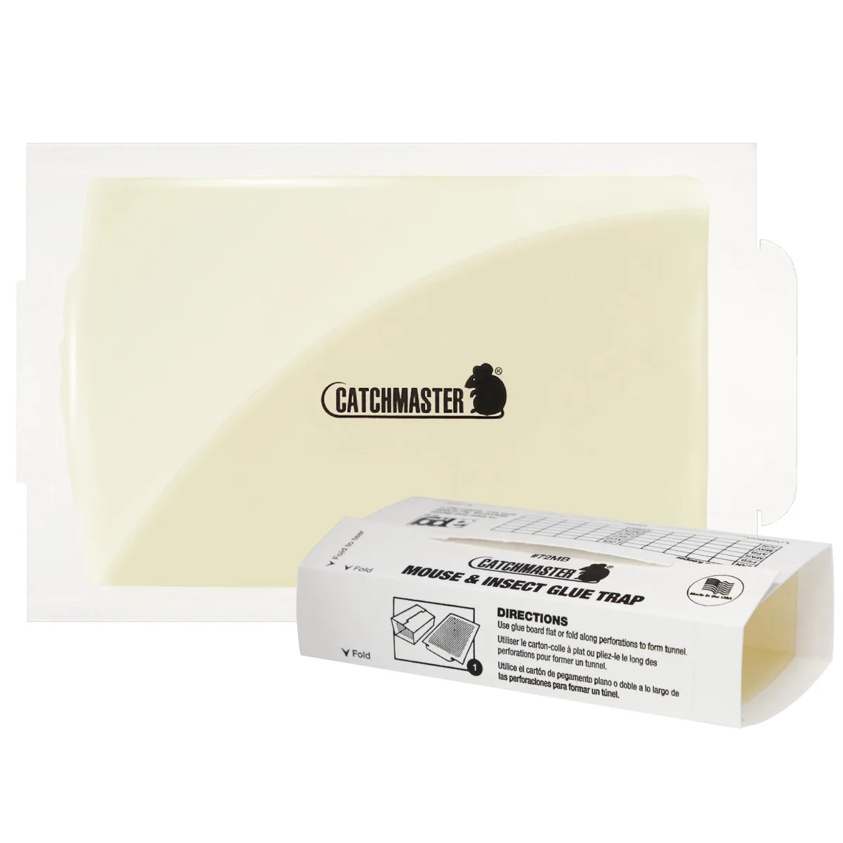 Tan paper glue boards in a rectangular tray form factor, 30 pack