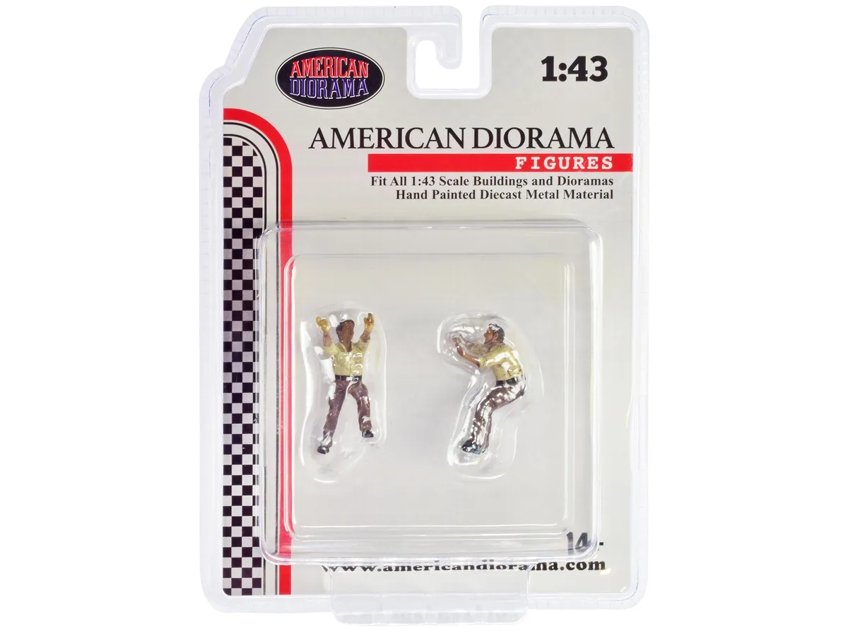 American Diorama American Diorama 4X4 Mechanics 2 Piece Diecast Figure Set 3 1/43 Scale — product photo