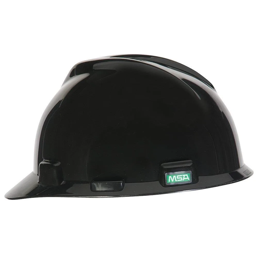 MSA MSA 492559 Hard Hat Front Brim Slotted 4-Point Ratchet Black — product photo
