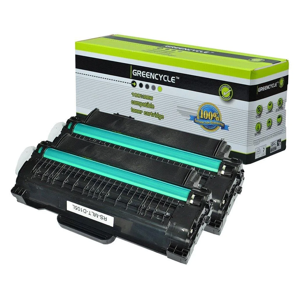 GREENCYCLE GREENCYCLE MT-D105L 2 Pack Black Toner Cartridge 2500 Pages — product photo