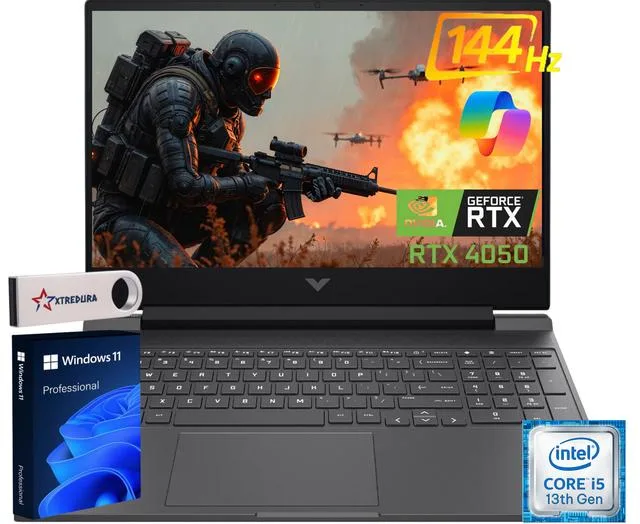 HP HP Victus 15.6" Gaming Laptop i5-13420H RTX 4050 16GB 1TB Windows 11 Pro Black — product photo