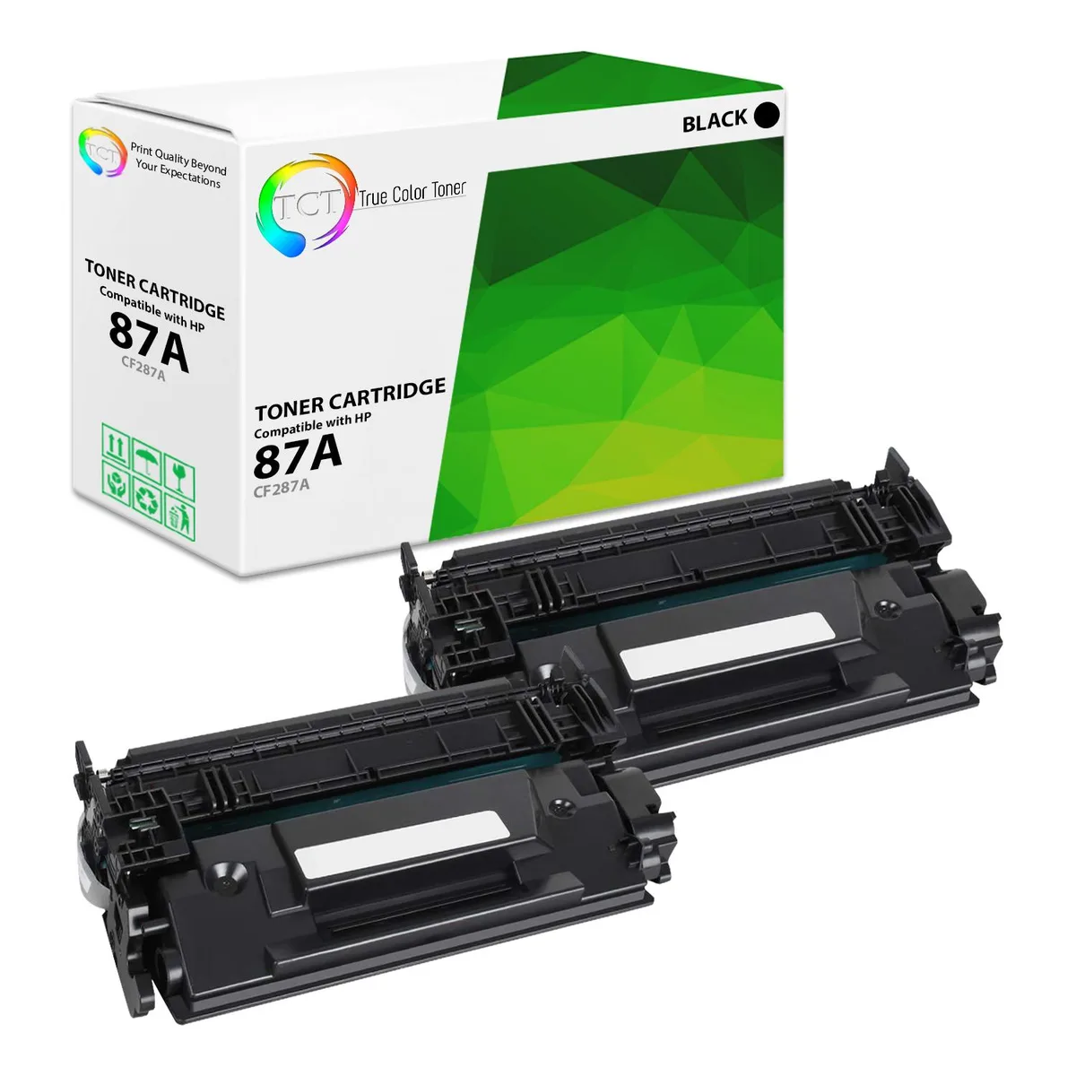 True Color Toner True Color Toner CF287A (87A) Black Toner Cartridge 2 Pack 9000 Pages — product photo