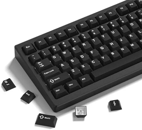 costom costom Double Shot PBT Keycaps 138 Keys Cherry Profile Black — product photo