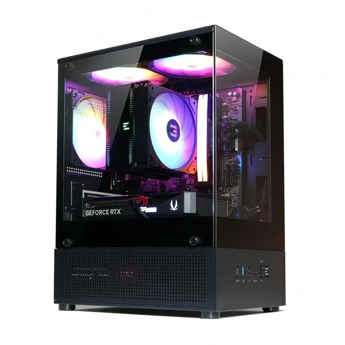 Zalman Zalman Cubix-G Micro-ATX PC Case Black 3 x 120mm FRGB Fans USB Type-C 280mm GPU — product photo