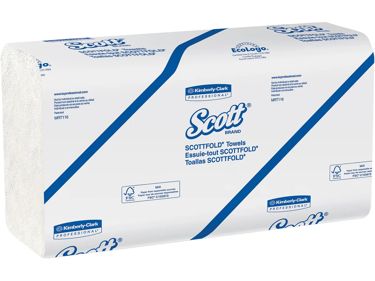 Kimberly Clark Kimberly Clark KCC45957 Scottfold Multi-Fold Towels 9.40" x 12.40" cleaning — product photo