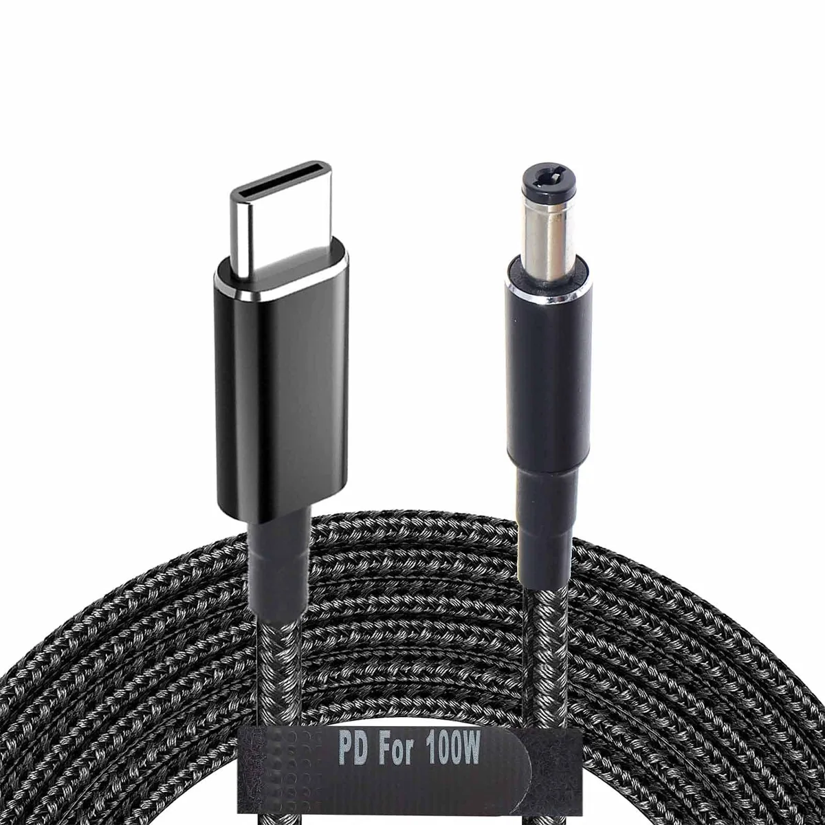 USB C to 5.5mm Adapter Cable Braided 19V 20V 100W wkJb-0224 Computer Power Adapter Cord — product photo