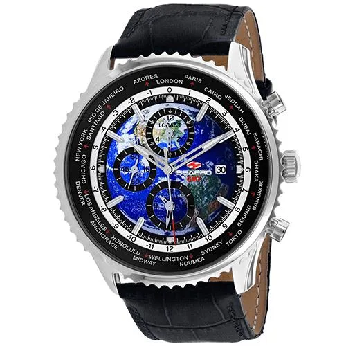 SEAPRO SEAPRO SP7130 Meridian World Timer GMT Blue Dial Watch 47mm — product photo