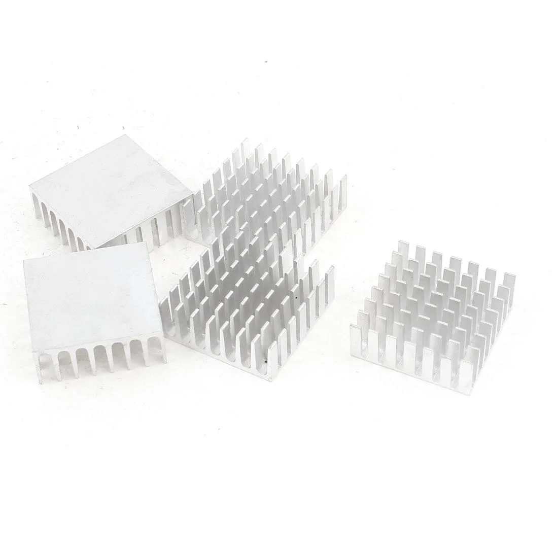Unique-Bargains Unique-Bargains Silver Tone Aluminum Heatsink 28mm x 28mm x 11mm 5 Pieces — product photo