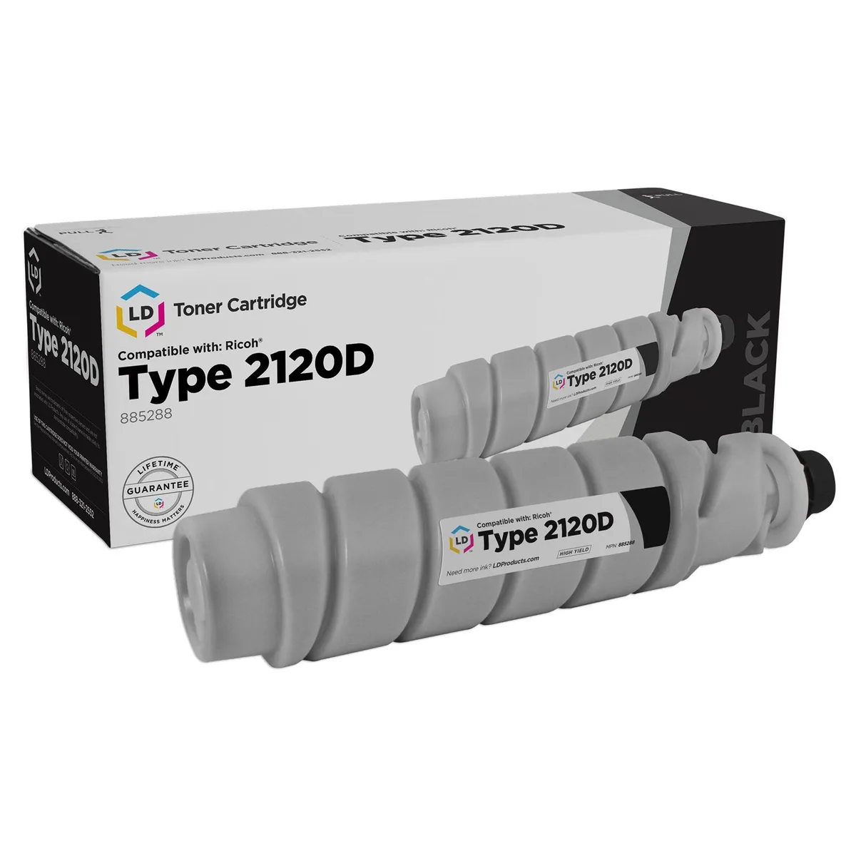 LD Products LD Products Compatible Toner Cartridge for Ricoh 885288 Type 2120D High Yield Black — product photo