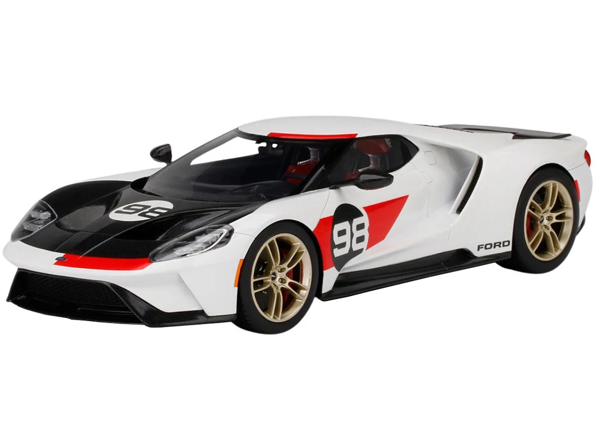 Top Speed Top Speed 2021 Ford GT #98 Heritage Edition 1/18 Resin Model Car — product photo