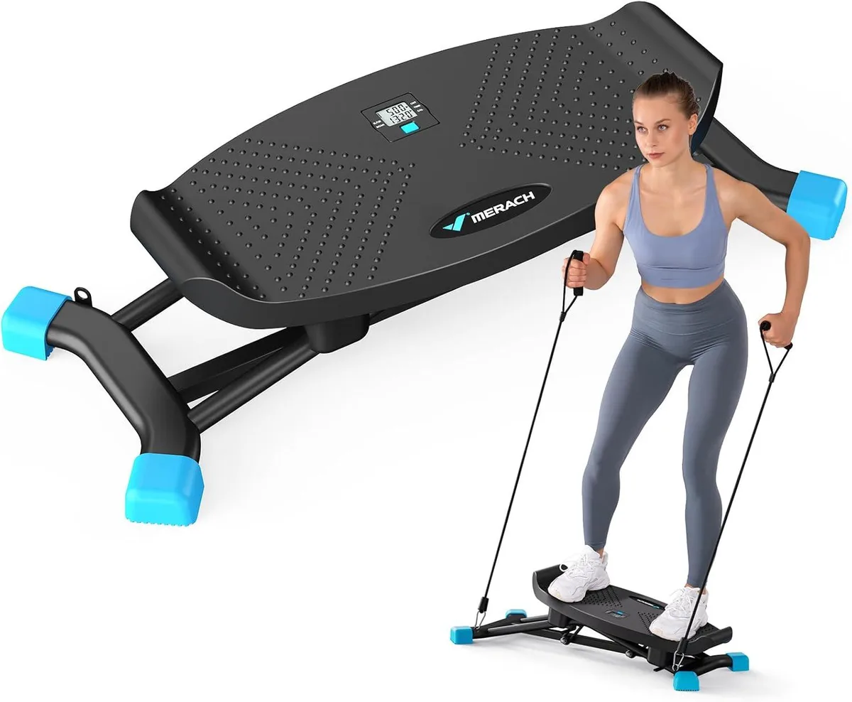 TAURKENAM TAURKENAM Sliding Ski Simulator with Resistance Bands 300 lb Black home gym — product photo