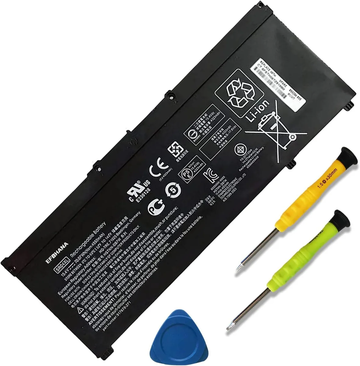 PISKEKAT PISKEKAT SR04XL 15.4V 70.7Wh 4-Cell laptop battery — product photo