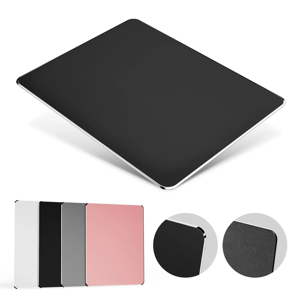  HONKID HK021 Aluminium Mouse Pad Black 23.0 x 18.0 in — product photo