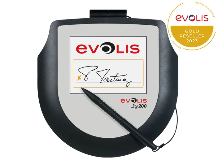 Evolis Evolis Sig200 ST-CE1075-2-UEVL 5" color LCD signature pad USB — product photo