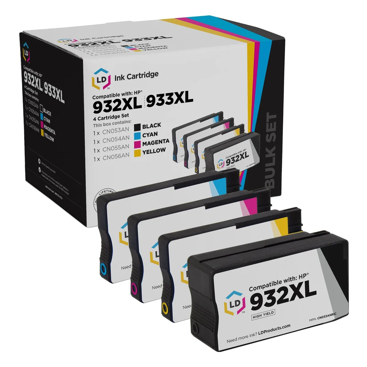 LD Products LD Products Remanufactured Ink Cartridge 932XL 933XL 4-Pack — product photo