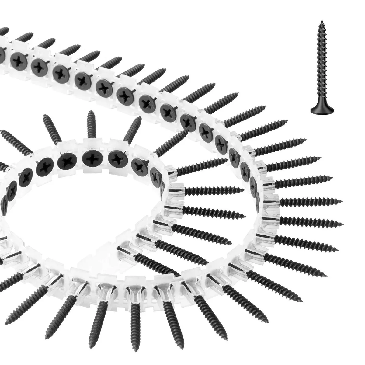 VEVOR VEVOR #6 x 1.25 in Phillips Pan Head Collated Drywall Screws 1000 pcs — product photo