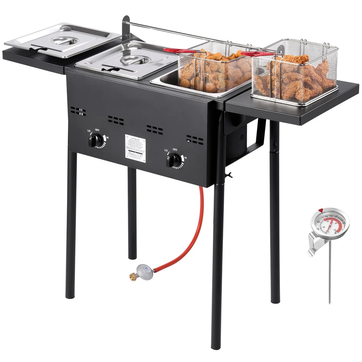 VEVOR VEVOR Outdoor Propane Deep Fryer Dual-Tank 16QT 40000 BTU Stainless Steel — product photo
