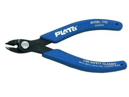 Plato 1755 oval cutter plier, 6 inch, spring-loaded jaws, comfortable grip