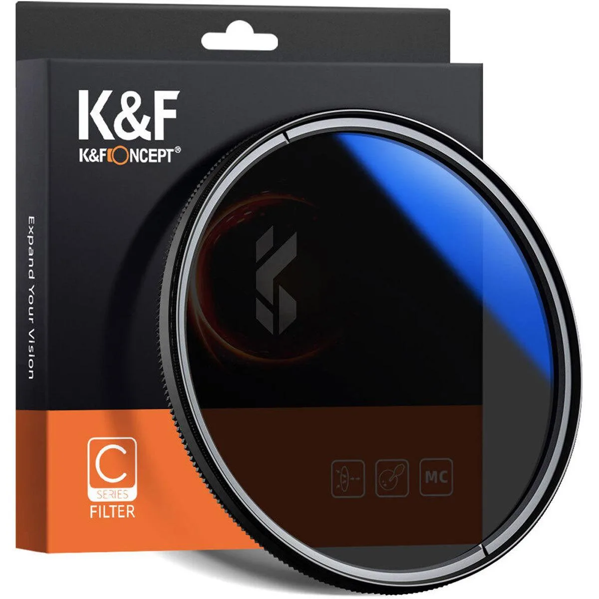 K&amp;F Concept K &amp; F Concept 40.5mm Blue coat MC CPL camera filter — product photo