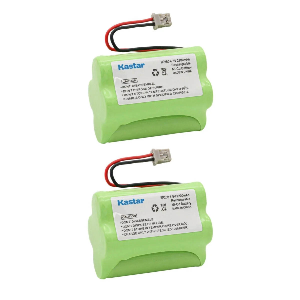 Kastar Kastar 2Pack 4.8V 2200mAh NiMH BC-245 BC245XLT UBC245XLT BC246XLT BC250 BC-250 BC250D BC296 camera battery — product photo