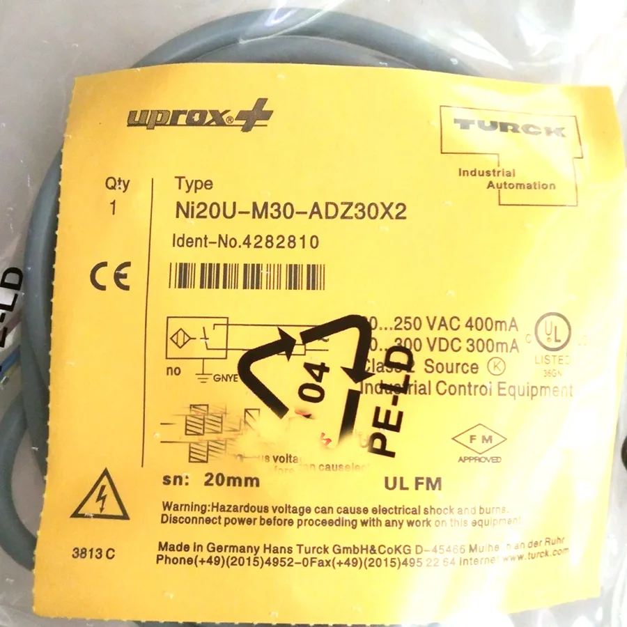 Turck Turck Ni20U-M30-ADZ30X2 inductive sensor M30 20mm IP68 182g 4282810 — product photo