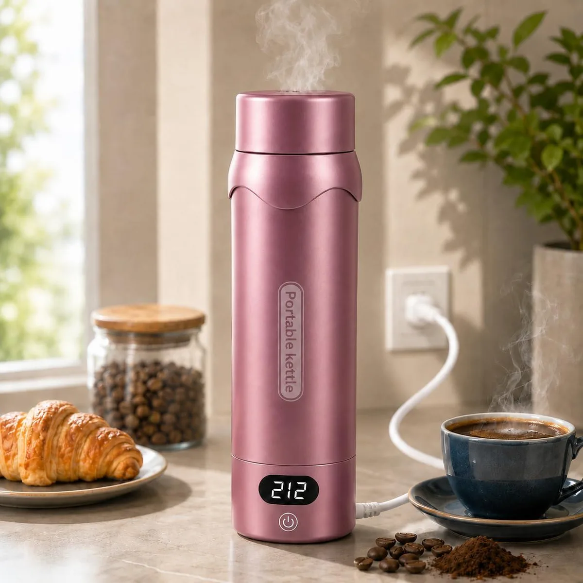  JEKABA Travel Electric Kettle 450ml Black Cherry — product photo