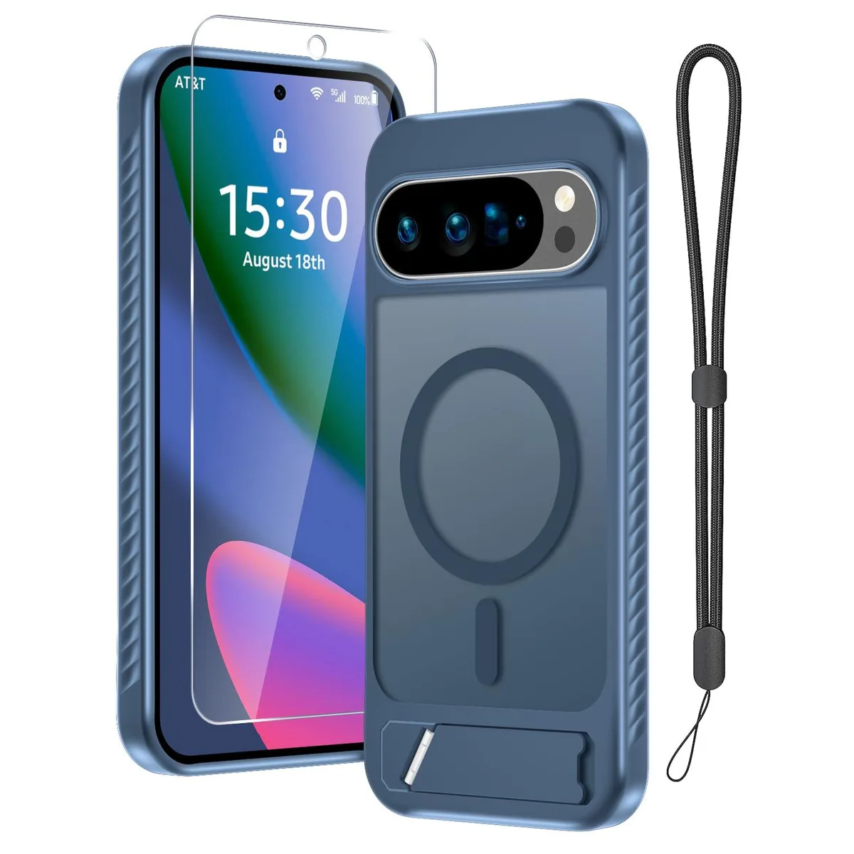  RMOCR Case with Screen Protector for Google Pixel 10 Pro XL Navy Blue — product photo
