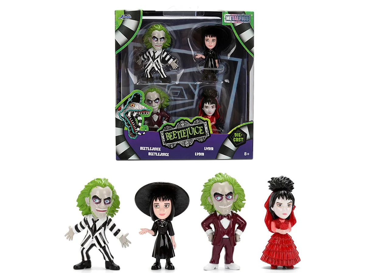 Jada Jada Beetlejuice 1988 Metalfigs 4-Pack Diecast Figures (2.5 in) — product photo