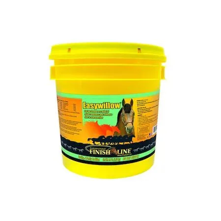 White 3.75 lb tub of Finish Line Easywillow equine supplement