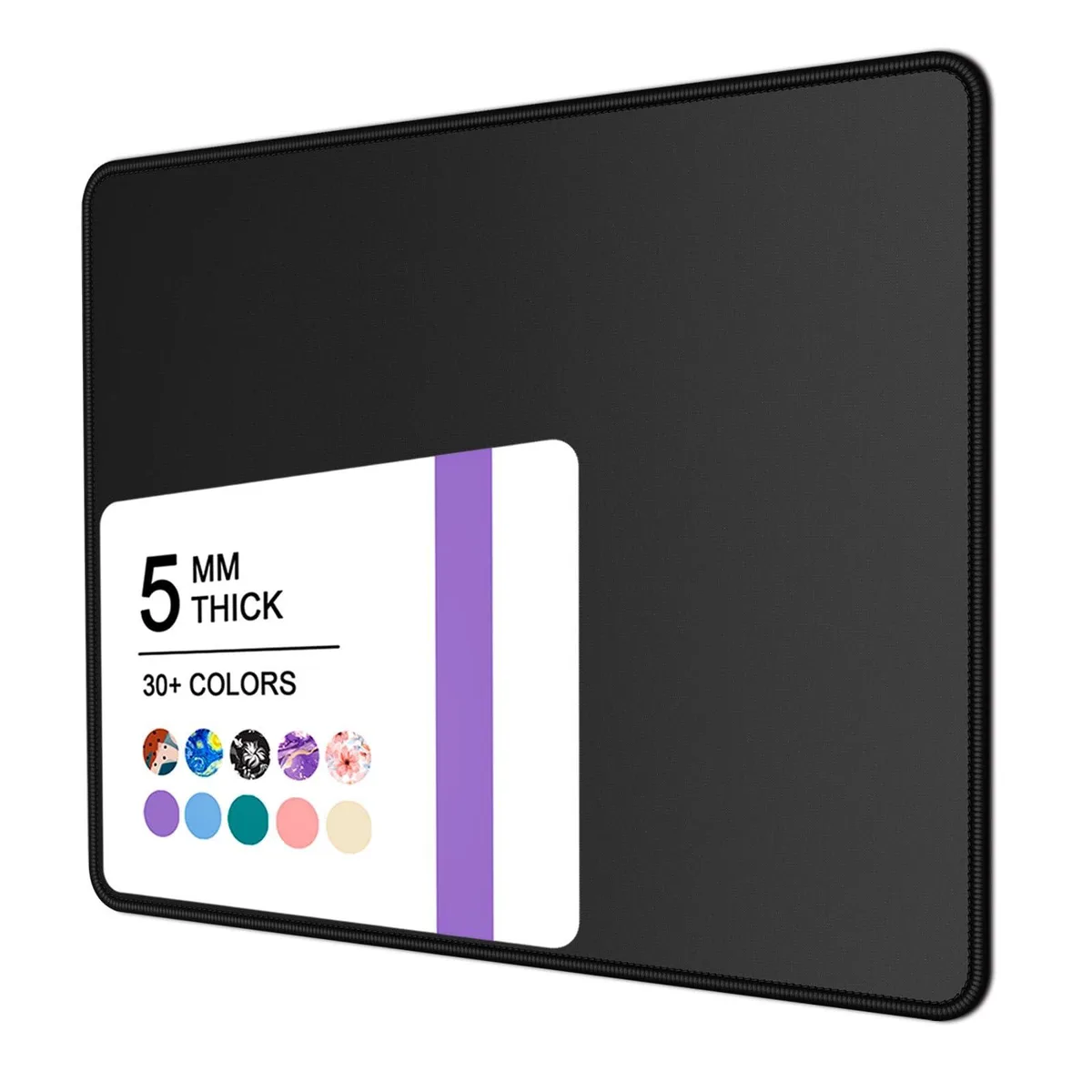  Niniubye ZM25x20-Black Mouse Pad 10.2 x 8.3 Inch 5 mm Black — product photo