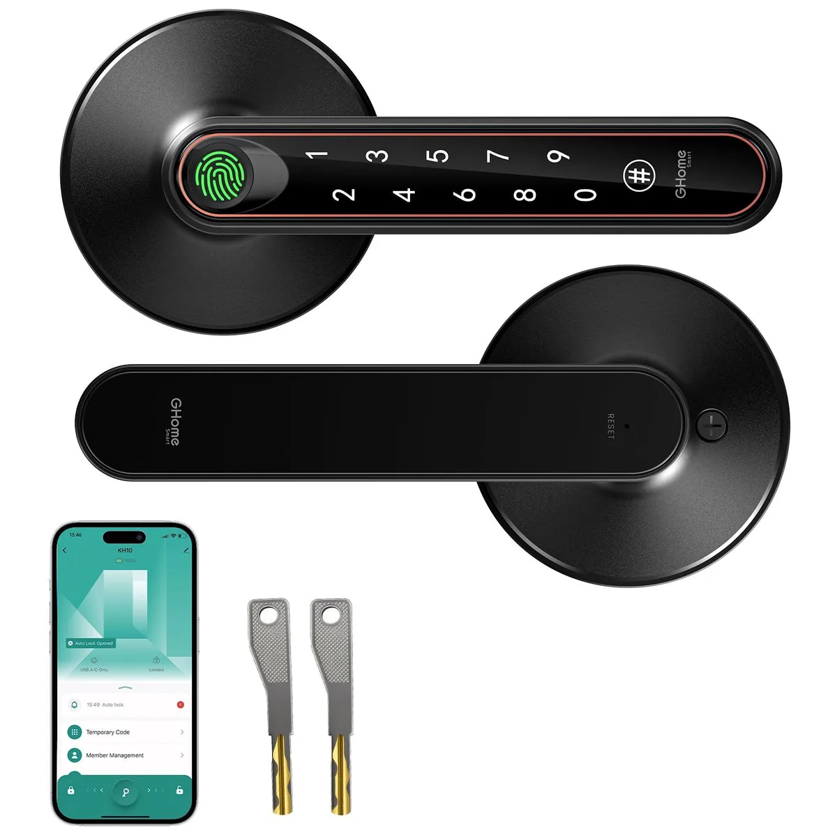 GHome Smart KH10 smart door lock — product photo
