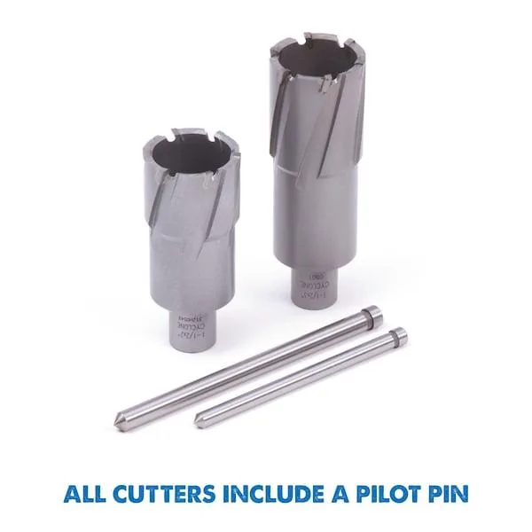 Evolution Power Tools CT125L annular carbide cutter, silver metal cylinder with cutting teeth