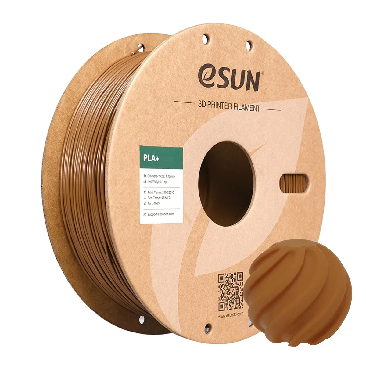eSUN eSUN PLA+ Filament 1.75mm 1kg Brown — product photo