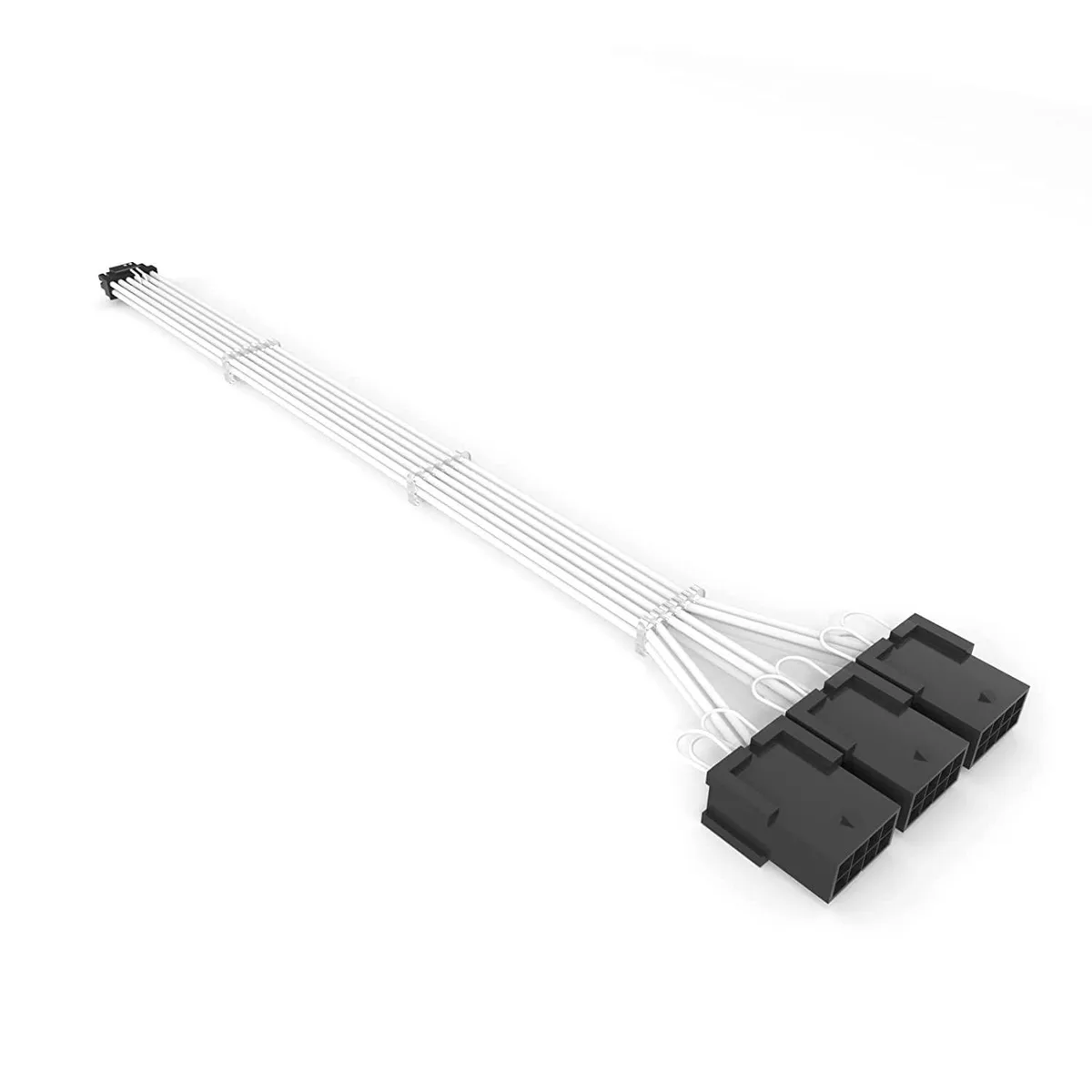 BUCIER BUCIER 16Pin 12+4Pin GPU Extension Cable 16AWG 30cm White & Black — product photo