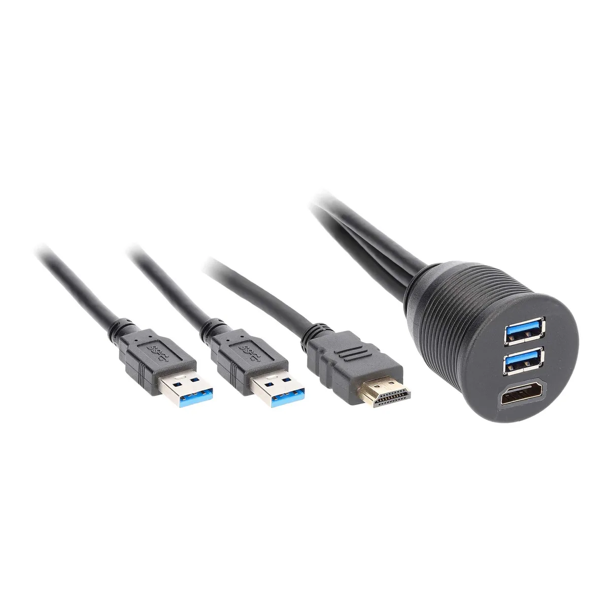 The Install Bay The Install Bay IBR115 HDMI & 2 USB 3.0 Flush Mount car electronics accessory — product photo