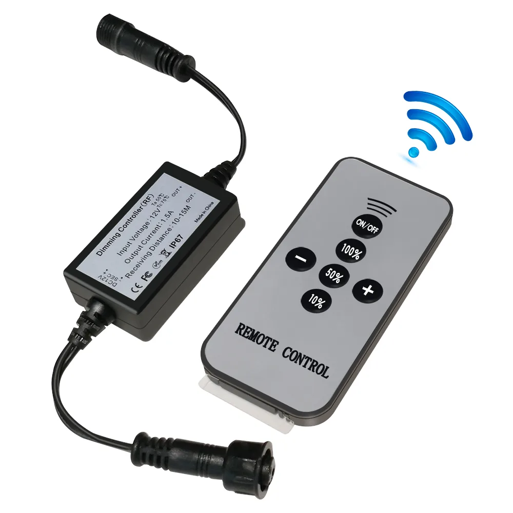SMY Lighting SMY Lighting LED Dimmer BL-D-RF IP67 RF Remote 10-Step DC12V 1.5A Black — product photo