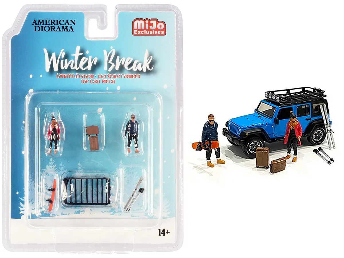 American Diorama American Diorama "Winter Break" 1/64 Diecast Set 6pcs — product photo