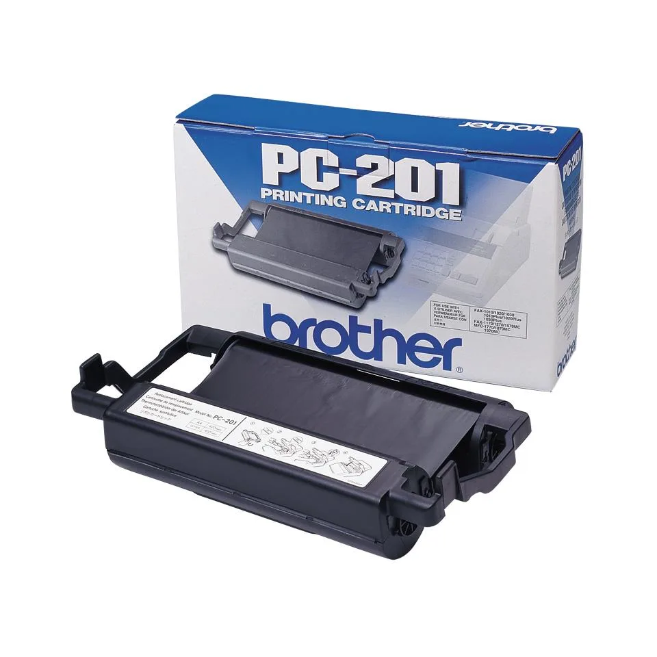 Brother PC-201 fax cartridge with ribbon in sealed packaging