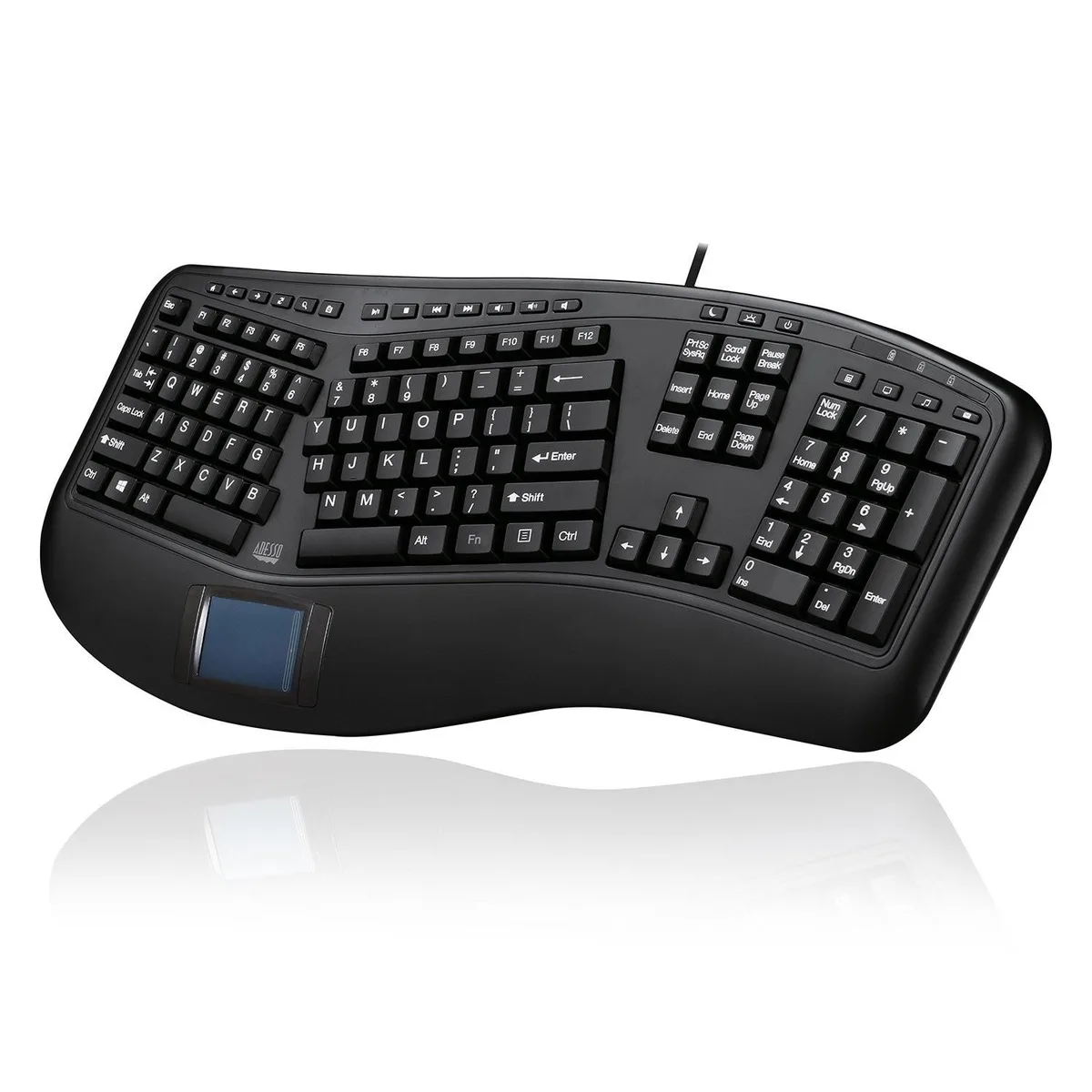 Adesso Adesso AKB-450UB ergonomic keyboard with touchpad — product photo