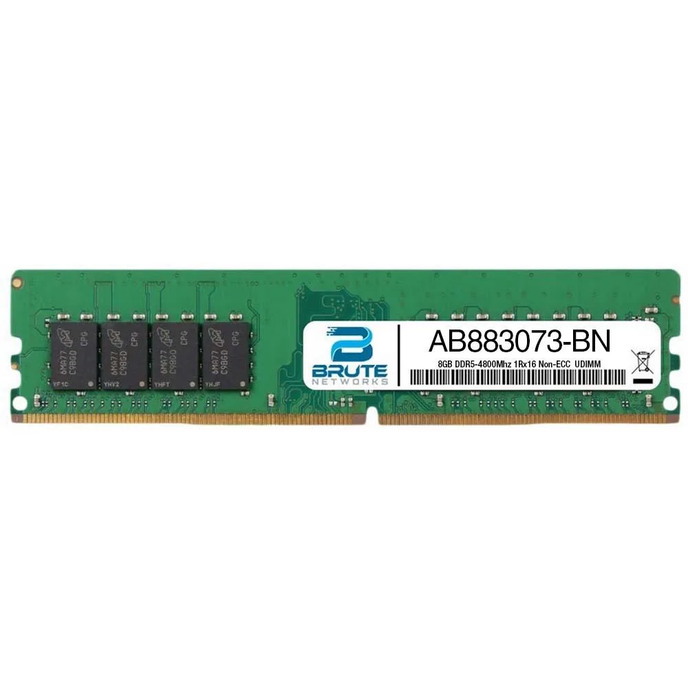 Brute Networks Brute Networks AB883073 Dell Compatible 8GB DDR5-4800 1Rx16 non-ECC UDIMM server RAM — product photo